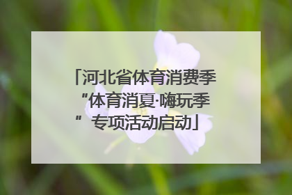 河北省体育消费季“体育消夏·嗨玩季”专项活动启动
